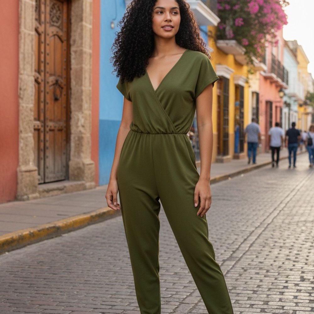 Charlotte Russe Olive Jumpsuit